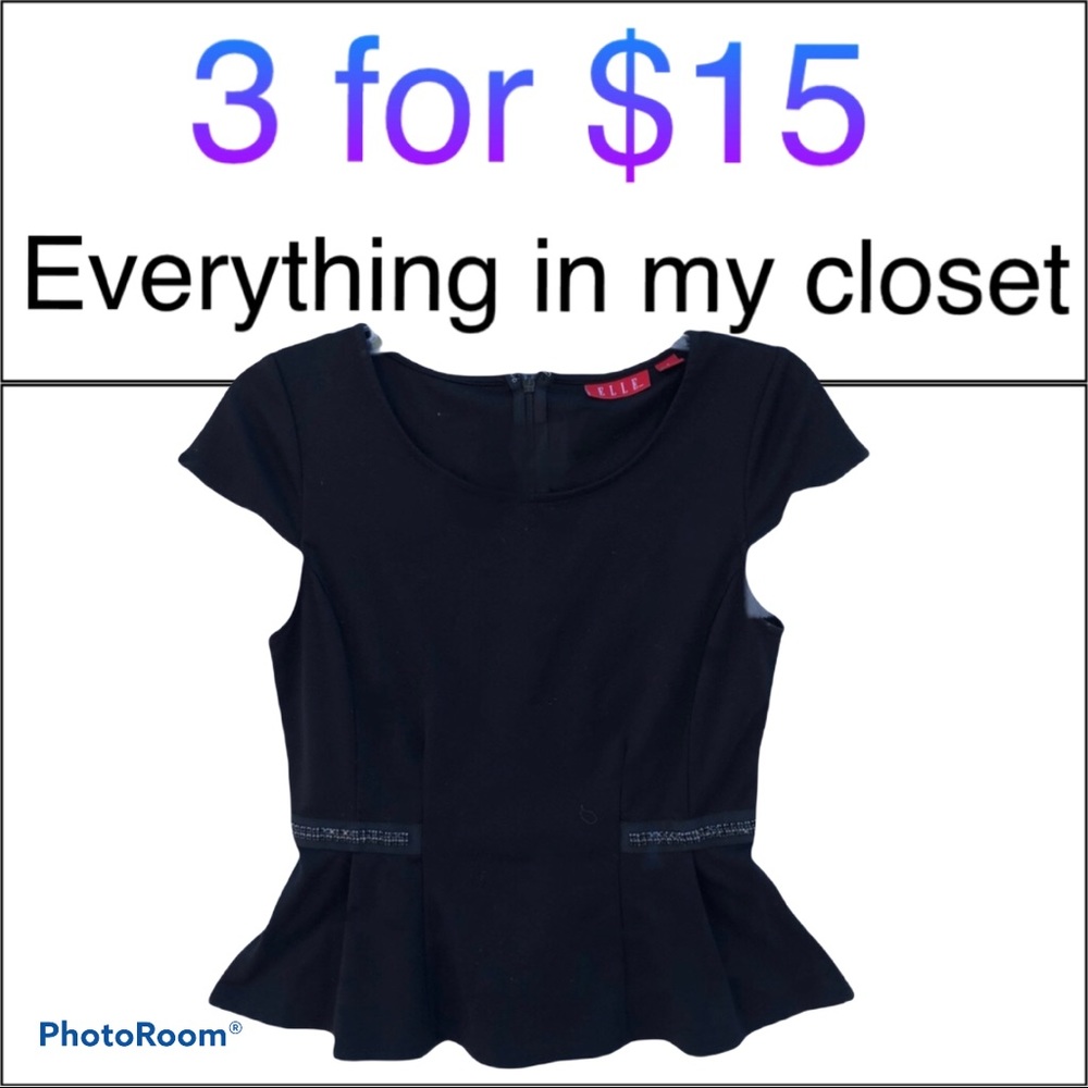 MUST BUNDLE Womens Small Peplum Top